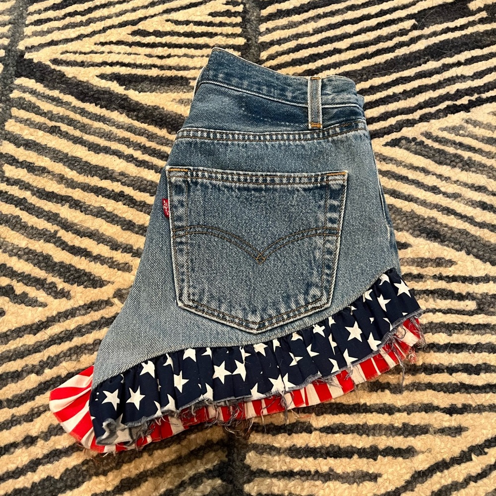 Red white and blue shorts